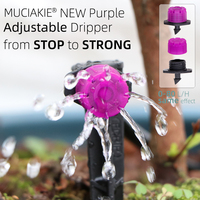 MUCIAKIE 4/7mm regulowana dysza zraszacz mgły mikro przepływu kroplówki głowy do nawadniania kropelkowego ogród zraszacz 5